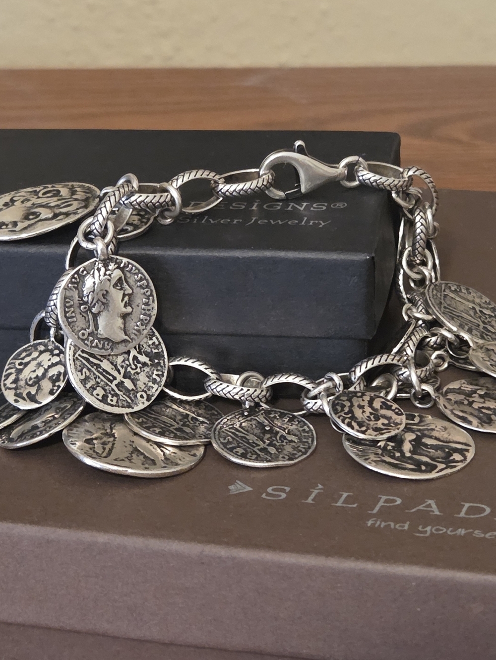 Silpada Sterling Silver Coin Bracelet - Picture 2 of 12